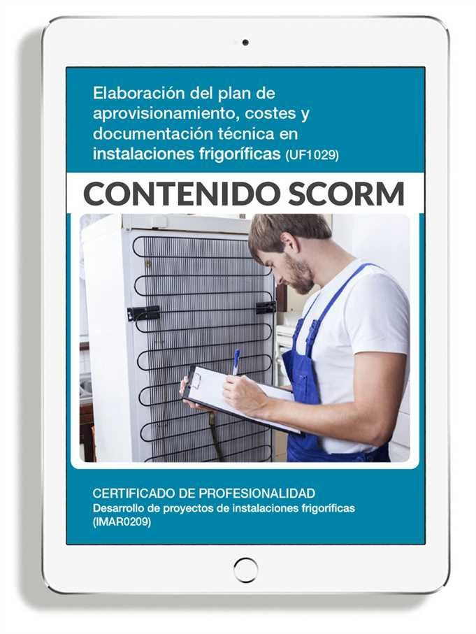 ELABORACIÓN DEL PLAN DE APROVISIONAMIENTO COSTES Y DOCUMENTACIÓN TÉCNICA EN INSTALACIÓN FRIGORÍFICAS
