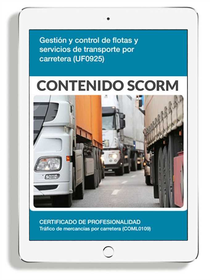 GESTIÓN Y CONTROL DE FLOTAS Y SERVICIOS DE TRANSPORTE POR CARRETERA