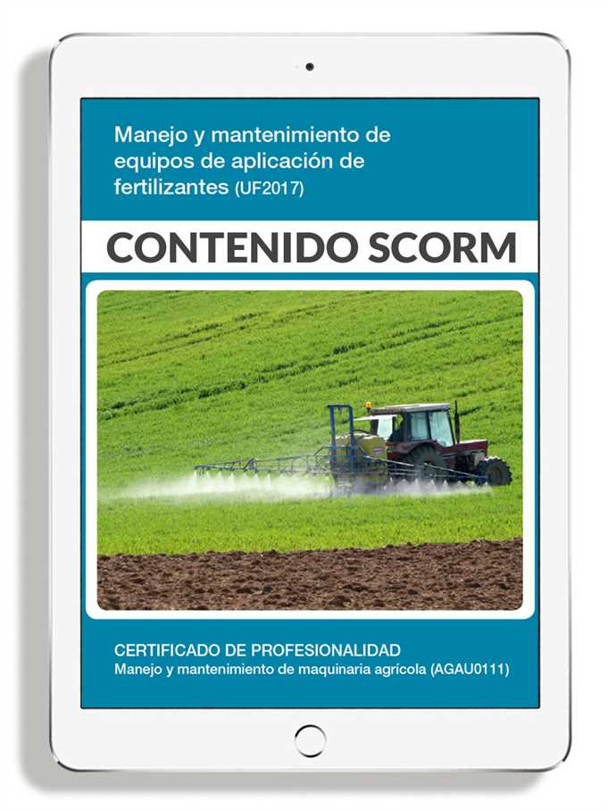 MANEJO Y MANTENIMIENTO DE EQUIPOS DE APLICACIÓN DE FERTILIZANTES