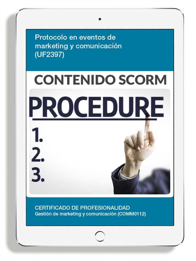 PROTOCOLO EN EVENTOS DE MARKETING Y COMUNICACIÓN