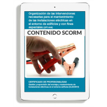 ORGANIZACIÓN DE LAS INTERVENCIONES NECESARIAS PARA EL MANTENIMIENTO DE LAS INSTALACIONES ELÉCTRICAS EN EL ENTORNO DE EDIFICIOS Y CON FINES ESPECIALES